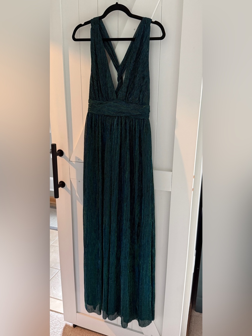 Lulu's Deep Teal Halter Maxi Dress
